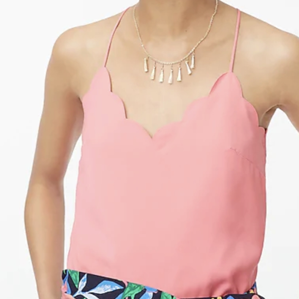 J. Crew Scalloped Cami Top